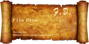 Filo Dina névjegykártya